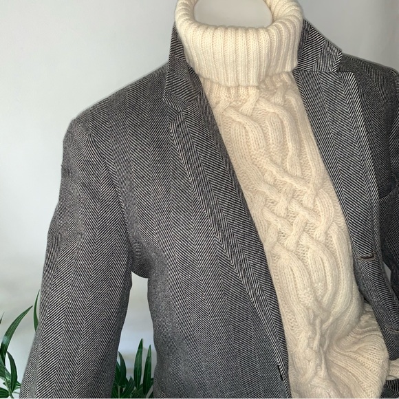 v i n t a g e :: 60s Cashmere Herringbone Tweed Blazer ACWA Union - Picture 3 of 15